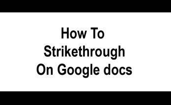 How To Strikethrough On Google docs